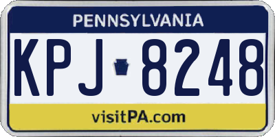 PA license plate KPJ8248