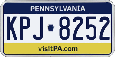 PA license plate KPJ8252
