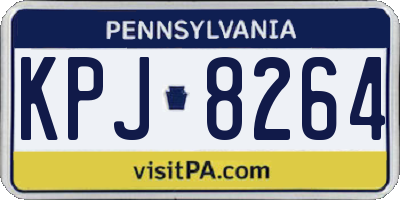 PA license plate KPJ8264