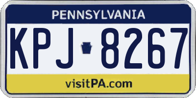 PA license plate KPJ8267
