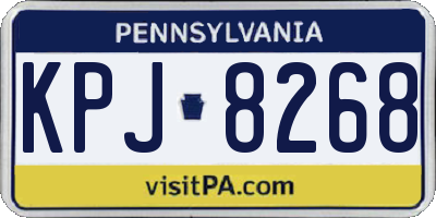 PA license plate KPJ8268