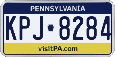 PA license plate KPJ8284