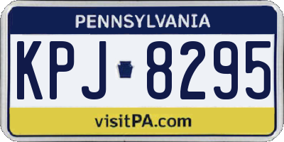PA license plate KPJ8295