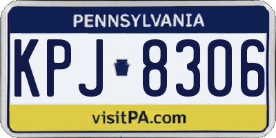 PA license plate KPJ8306
