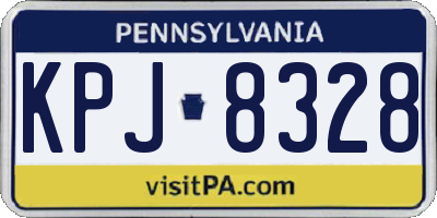 PA license plate KPJ8328