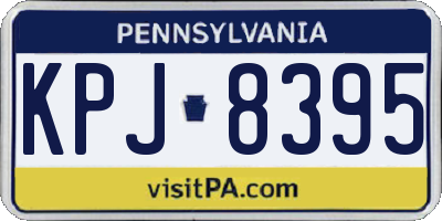 PA license plate KPJ8395
