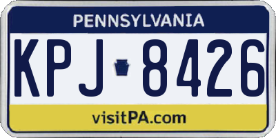 PA license plate KPJ8426