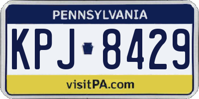 PA license plate KPJ8429