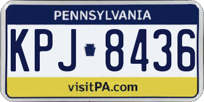 PA license plate KPJ8436