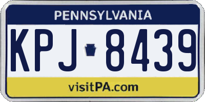 PA license plate KPJ8439