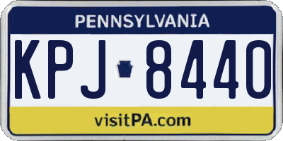 PA license plate KPJ8440
