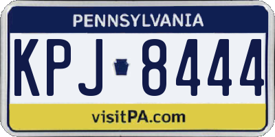 PA license plate KPJ8444