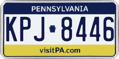 PA license plate KPJ8446