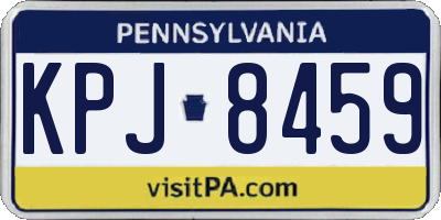 PA license plate KPJ8459