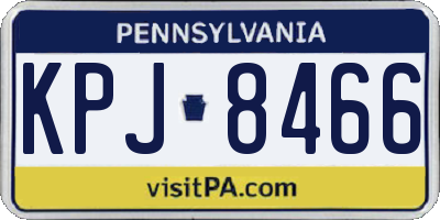PA license plate KPJ8466
