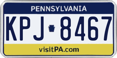 PA license plate KPJ8467