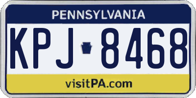 PA license plate KPJ8468