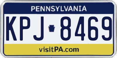 PA license plate KPJ8469