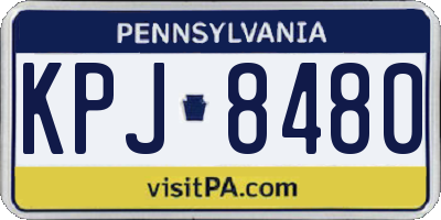 PA license plate KPJ8480