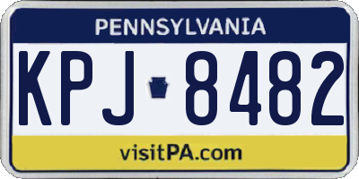 PA license plate KPJ8482