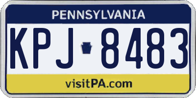 PA license plate KPJ8483