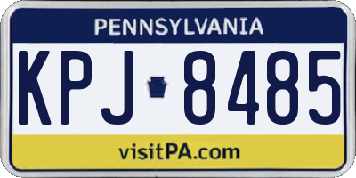 PA license plate KPJ8485