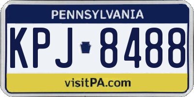 PA license plate KPJ8488