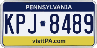 PA license plate KPJ8489