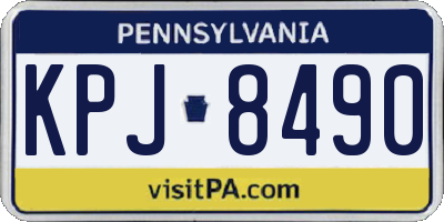 PA license plate KPJ8490