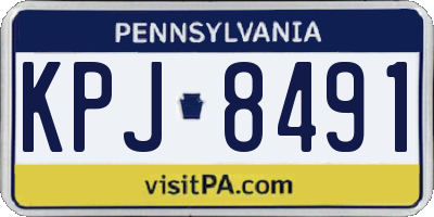 PA license plate KPJ8491