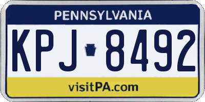 PA license plate KPJ8492