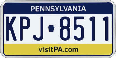 PA license plate KPJ8511