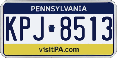 PA license plate KPJ8513