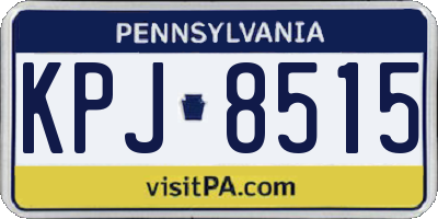 PA license plate KPJ8515