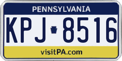 PA license plate KPJ8516