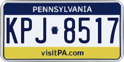 PA license plate KPJ8517