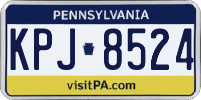PA license plate KPJ8524
