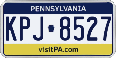PA license plate KPJ8527