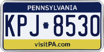 PA license plate KPJ8530