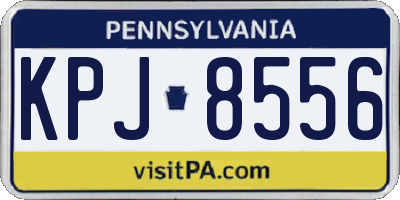 PA license plate KPJ8556