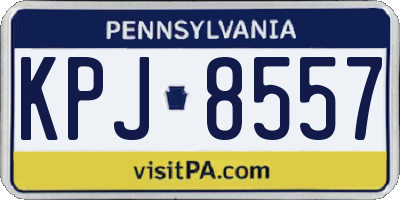 PA license plate KPJ8557