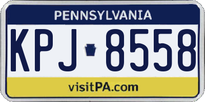 PA license plate KPJ8558