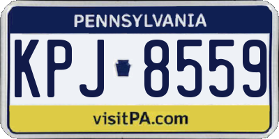 PA license plate KPJ8559