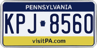 PA license plate KPJ8560
