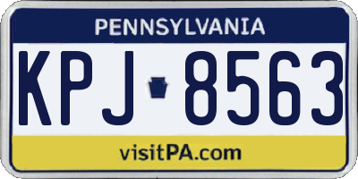 PA license plate KPJ8563