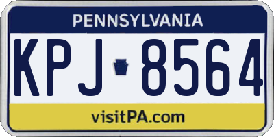 PA license plate KPJ8564