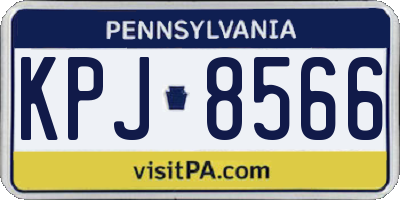 PA license plate KPJ8566