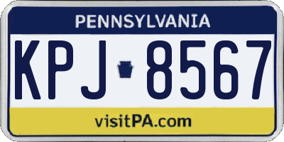 PA license plate KPJ8567