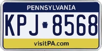 PA license plate KPJ8568