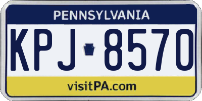 PA license plate KPJ8570